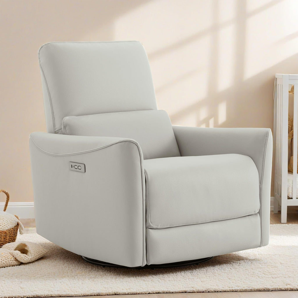 Power Recliner Swivel Glider Chair Cream J970749