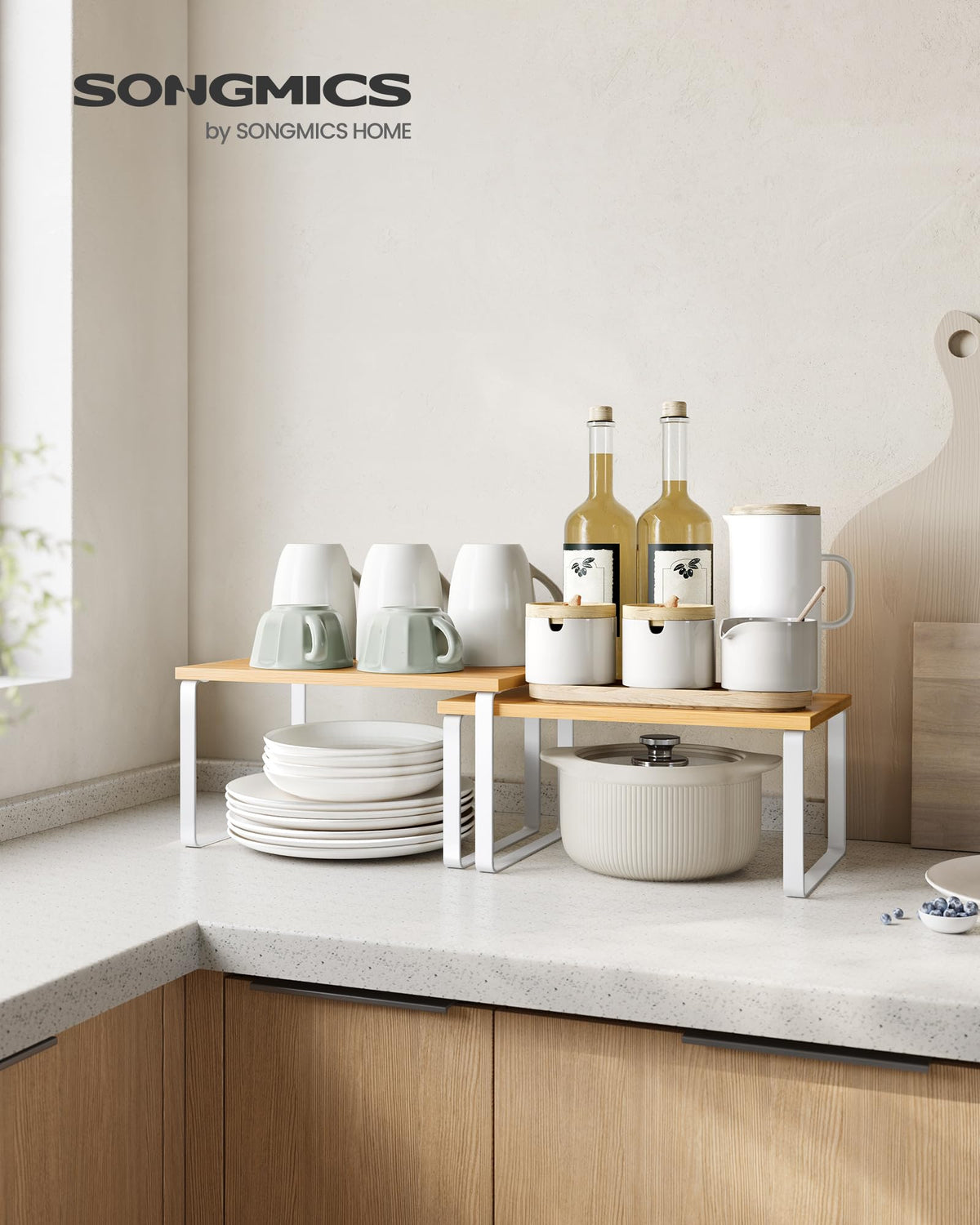 Set of 4 Kitchen Storage Shelf V927115