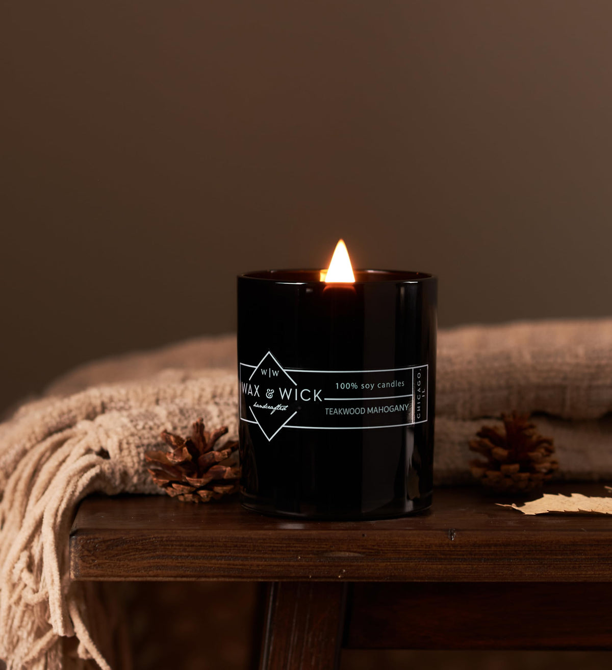 12oz Soy Wax Double Wood Wick Scented Candle Q318