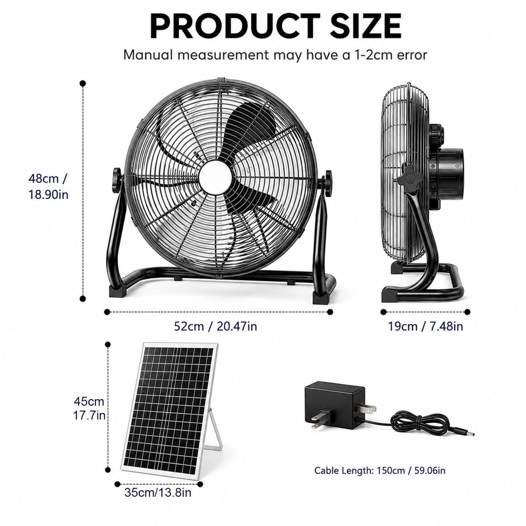 Metal Floor & Box Fan W1052