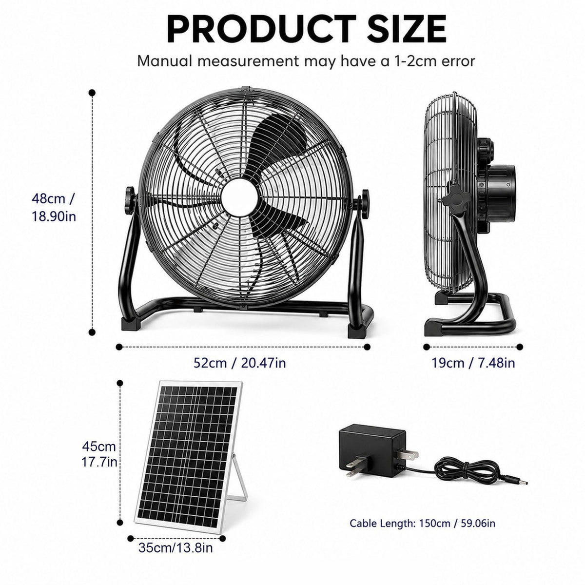 Metal Floor & Box Fan W1052