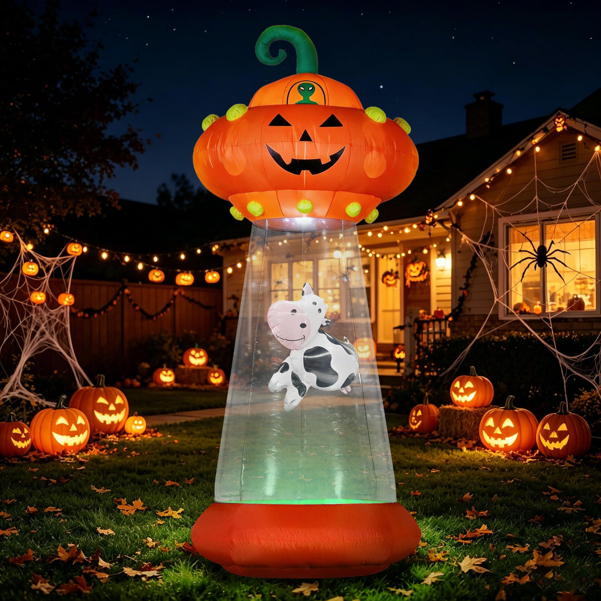 8 FT Inflatable Pumpkin UFO Decoration S847269