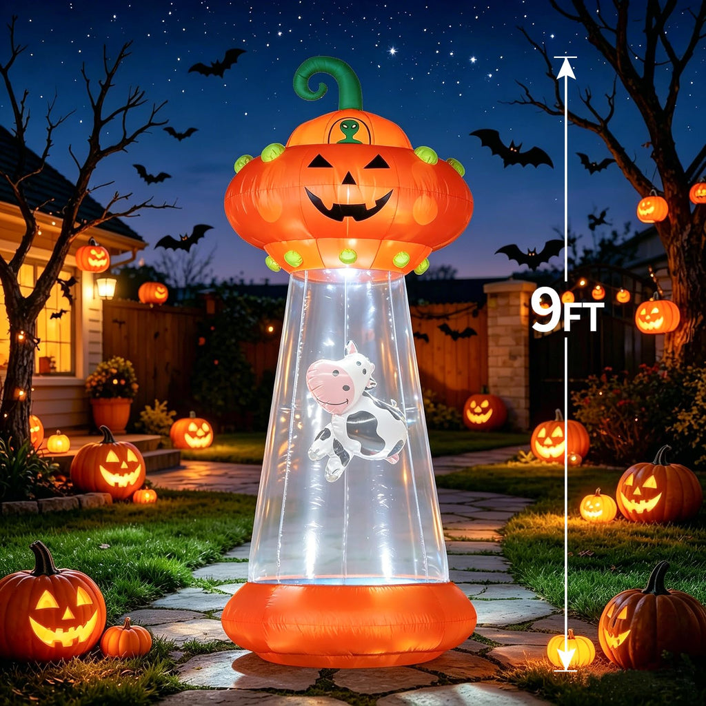 8 FT Inflatable Pumpkin UFO Decoration S847269