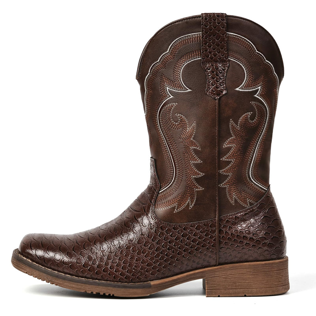 Cowboy Boots for Men Square Toe Mid Calf K225936