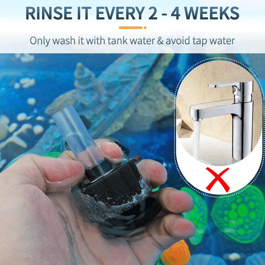 Mini Aquarium Sponge Filter Kit with Airline Tubing and Control Valve E50492