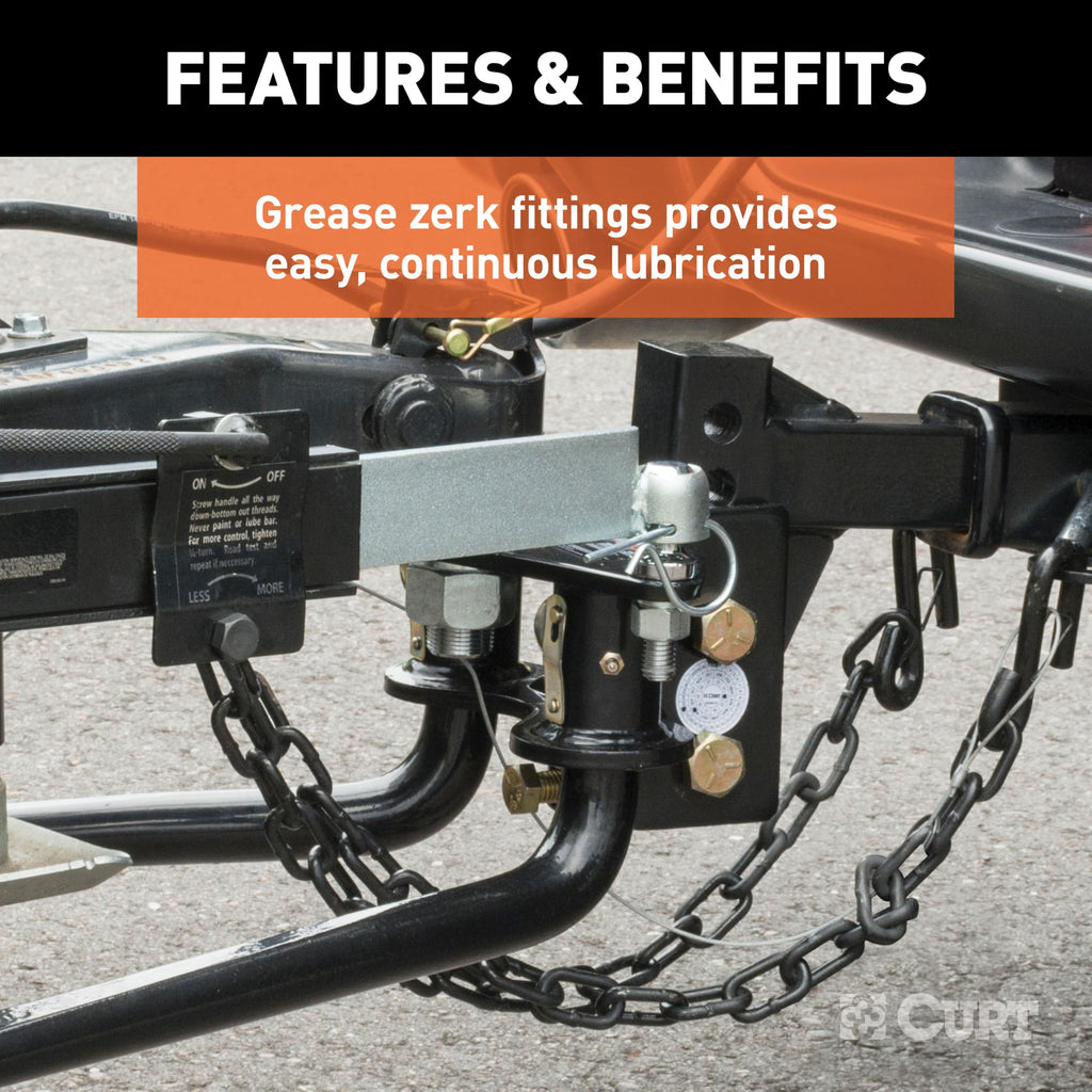 Round Bar Weight Distribution Hitch with Sway Control E383