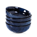 Ceramic Salad Bowls Set, 32 Ounce, Set of 4, Blue X749859