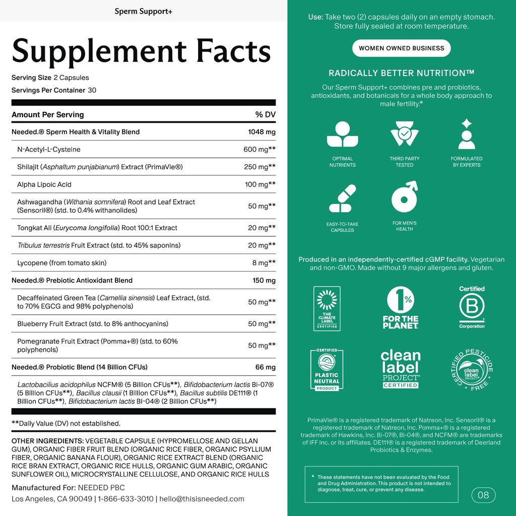 Sperm Support 60 Capsules R972