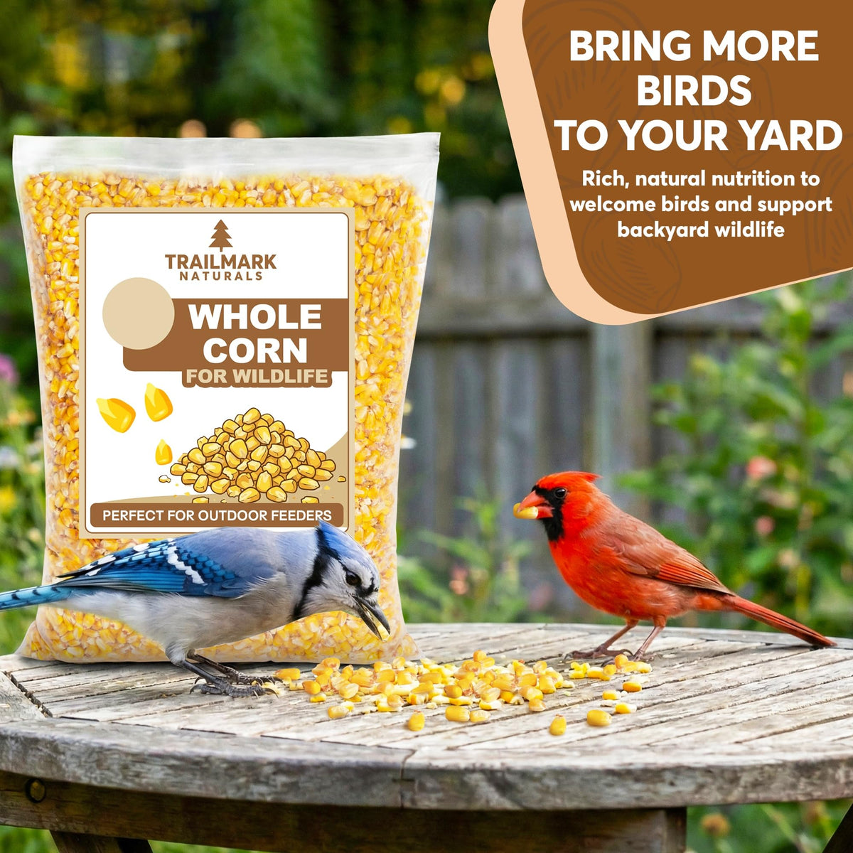 Whole Corn 20 LB Bird Seed & Wildlife Feed J1006