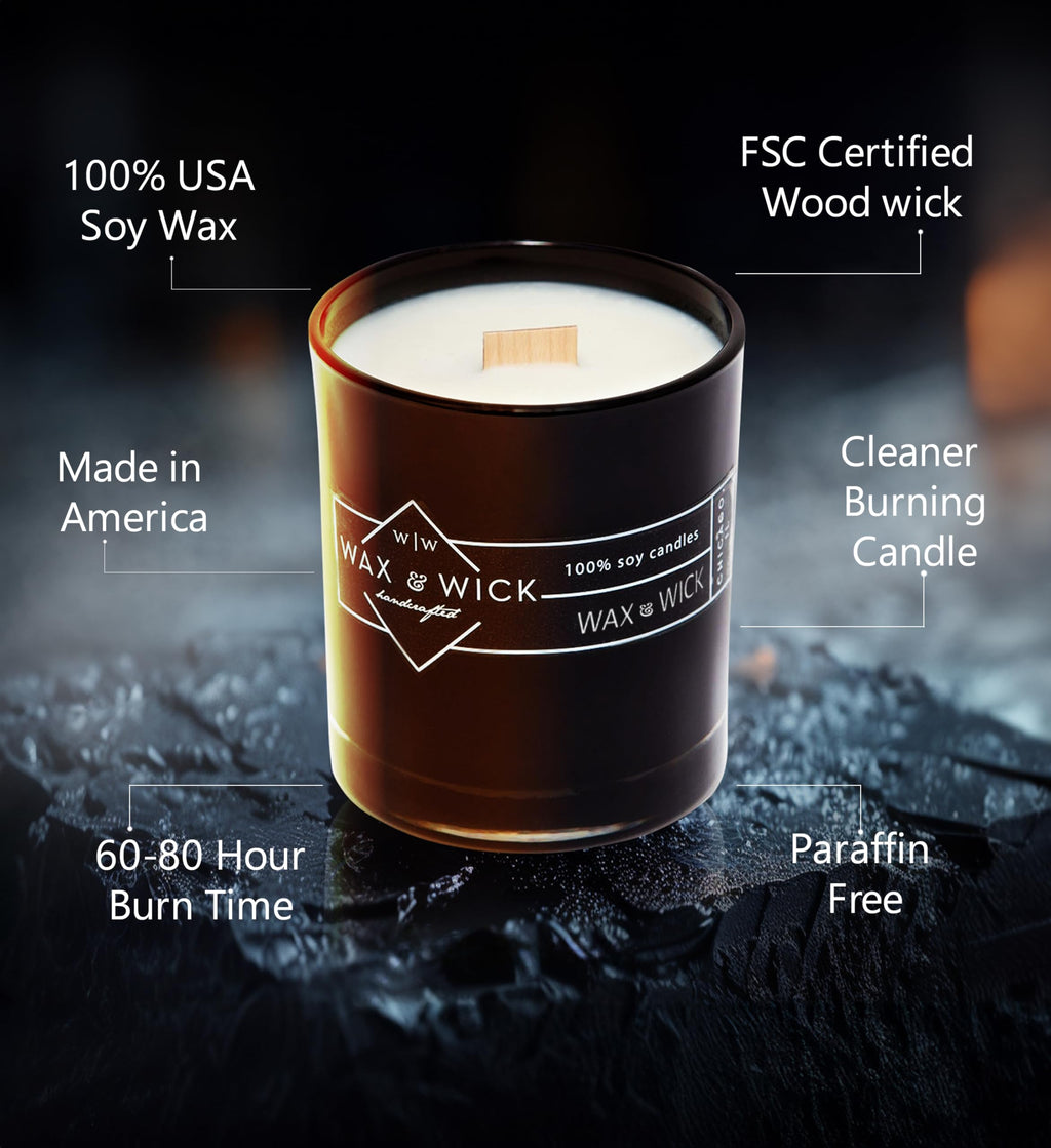 12oz Soy Wax Double Wood Wick Scented Candle Q318