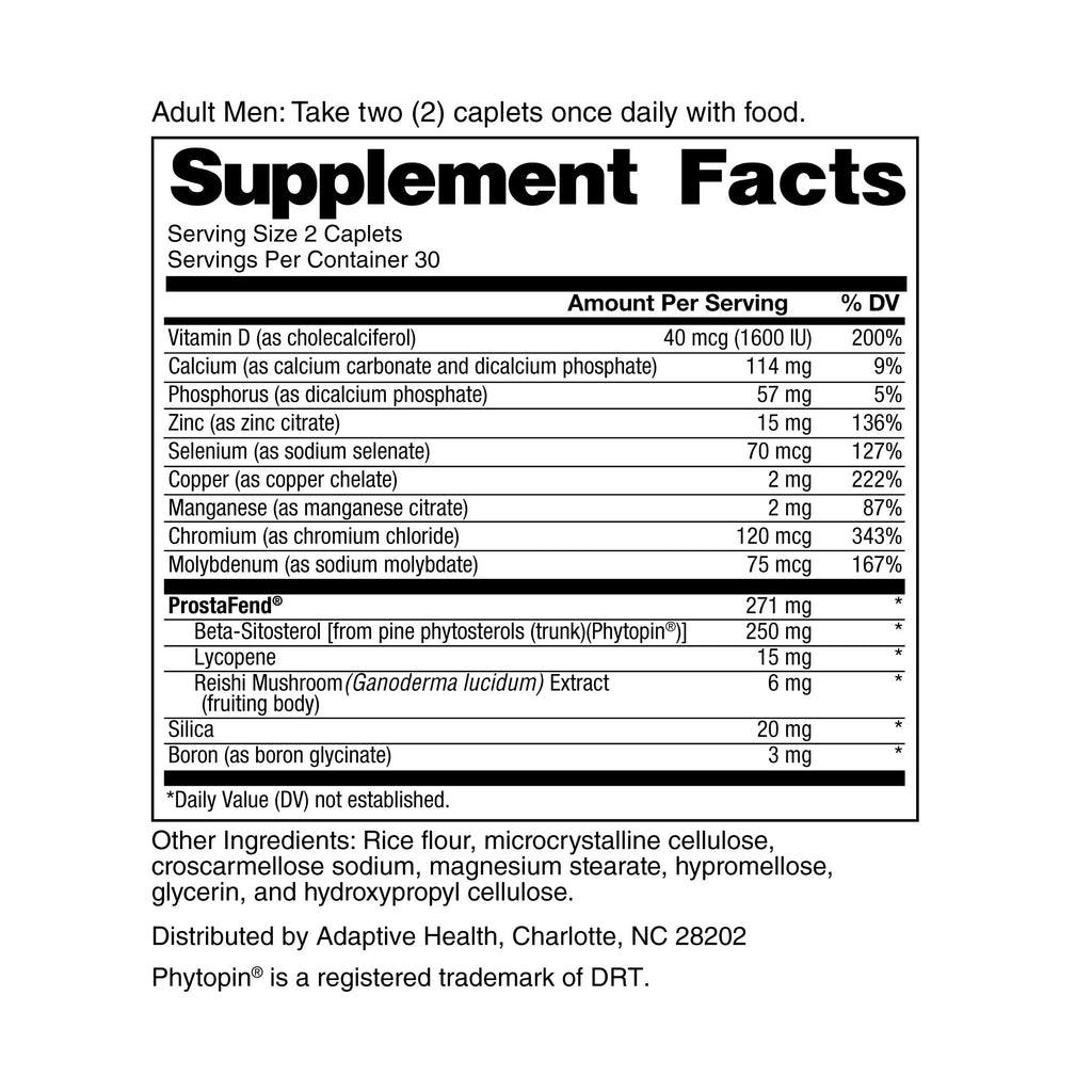 Prostate Health Supplements 60ct F599