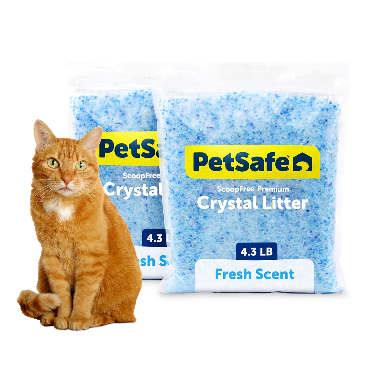 Fresh Scent 4.3 Lb 2 Pack Crystal Litter J42076