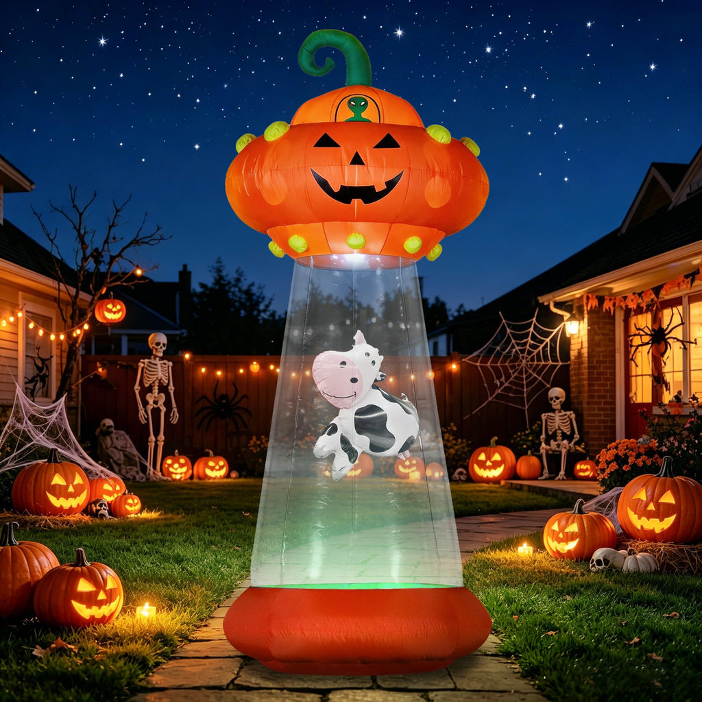 8 FT Inflatable Pumpkin UFO Decoration S847269