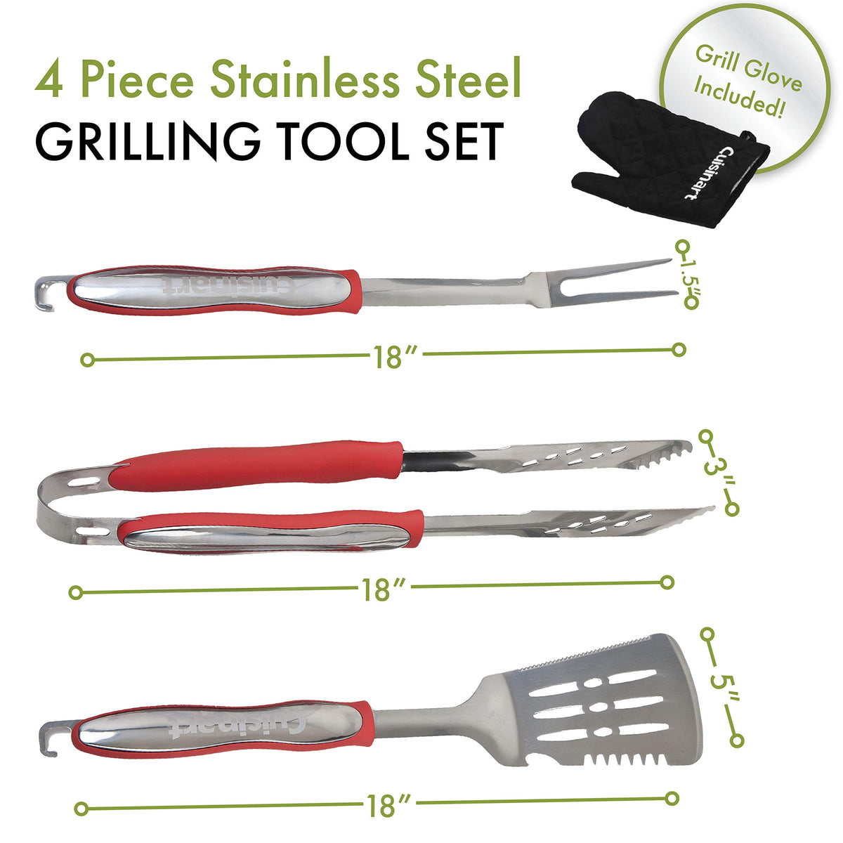 Portable Gas Grill and 3-Piece Grilling Tool Set I568