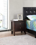 Espresso Nightstand with Storage Drawers A54794