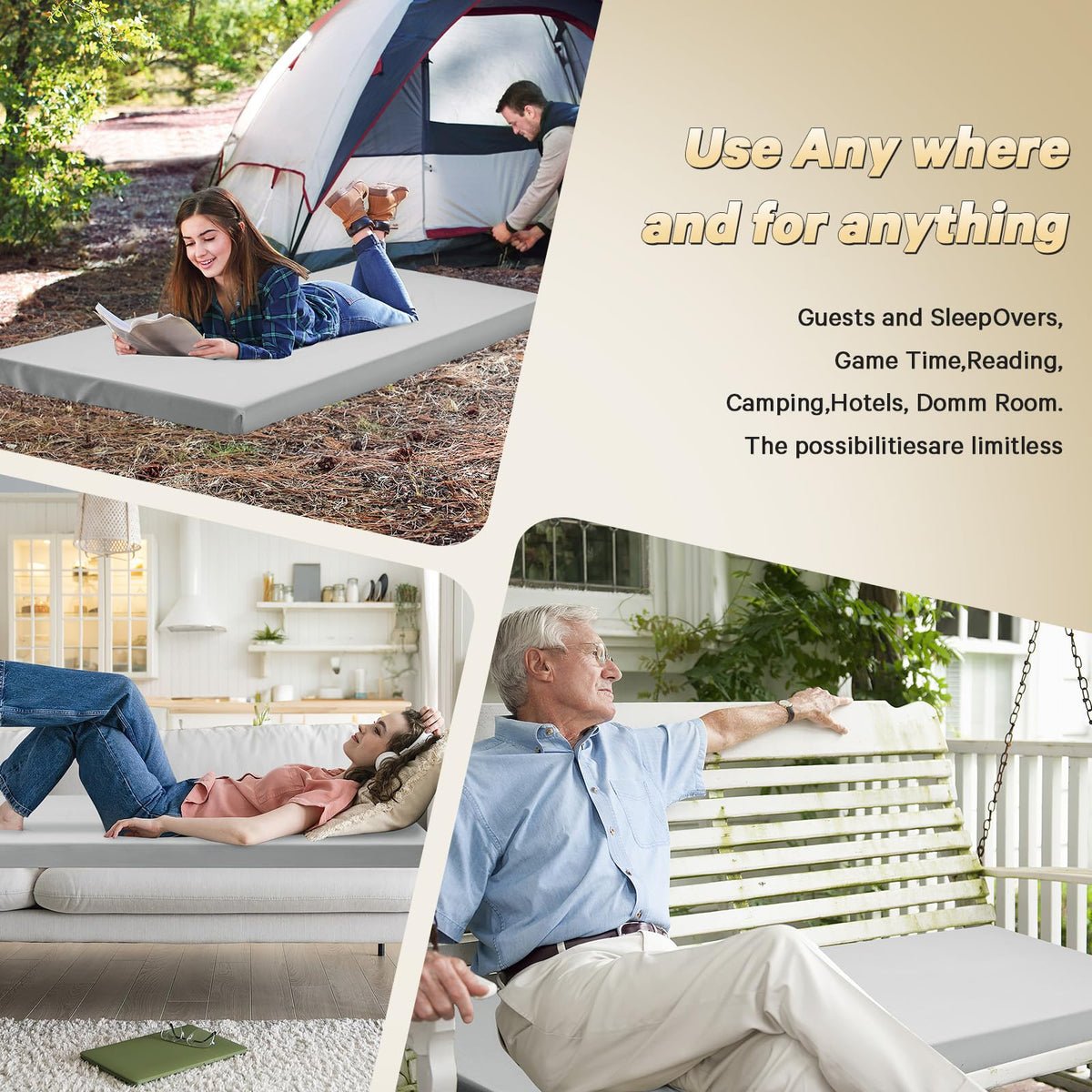 2 Inch Memory Foam Camping Cot Pad N890