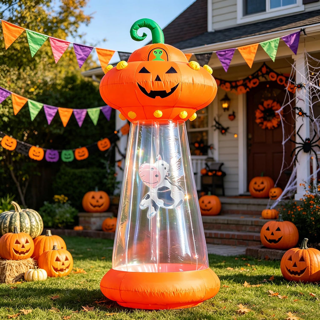 8 FT Inflatable Pumpkin UFO Decoration S847269