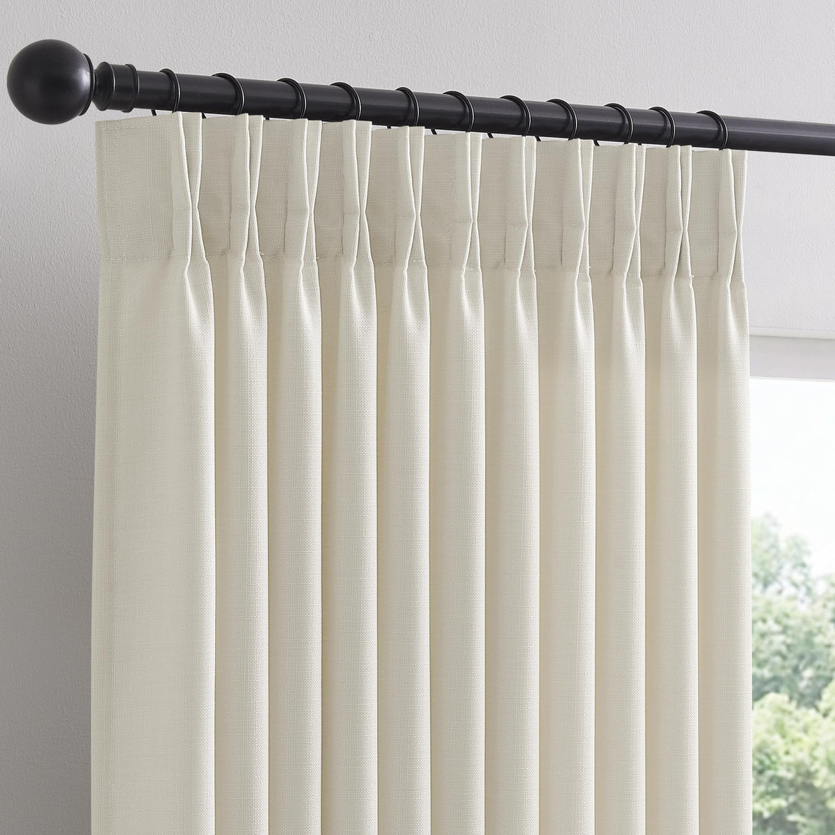 70 Inch Pinch Pleated Semi Sheer Curtains B336