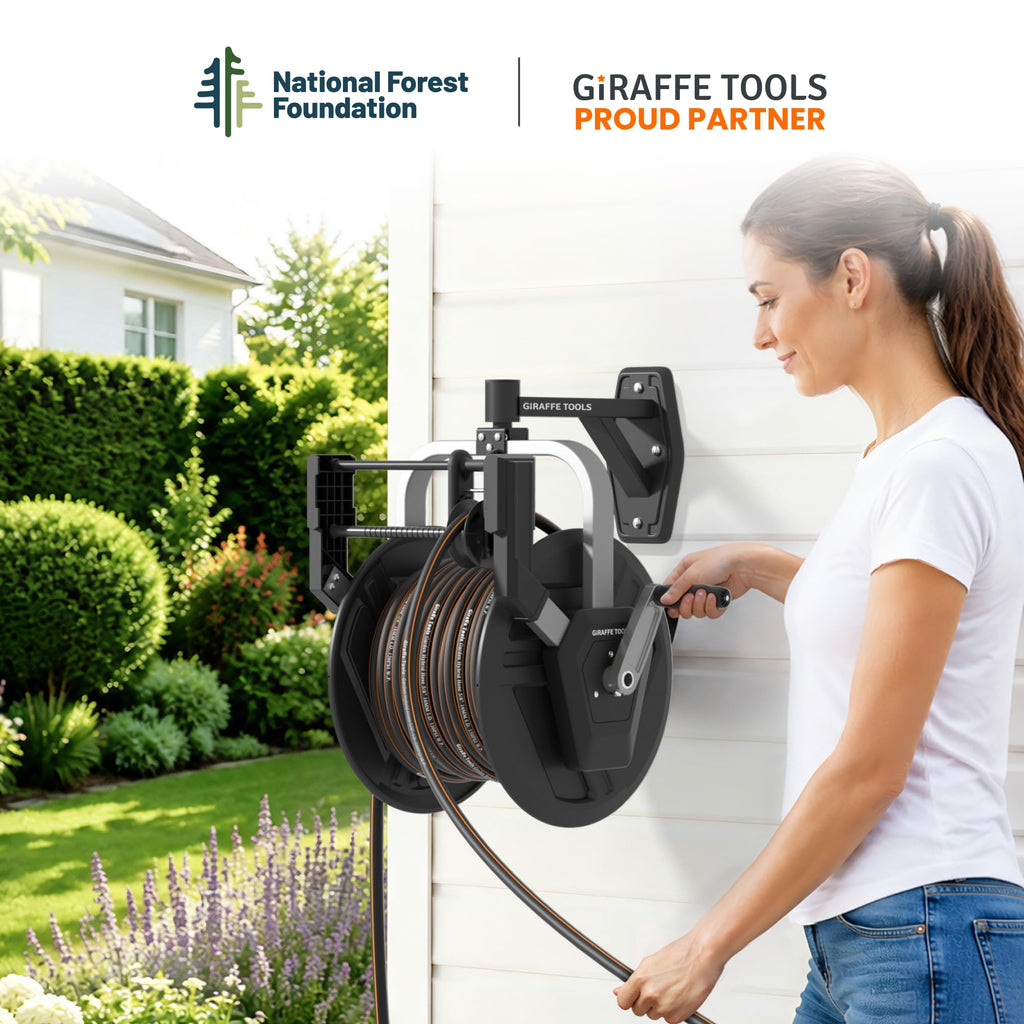 Wall Mounted 125FT 5/8" Hose Capacity Heavy Duty Retractable Hose Reel X826757