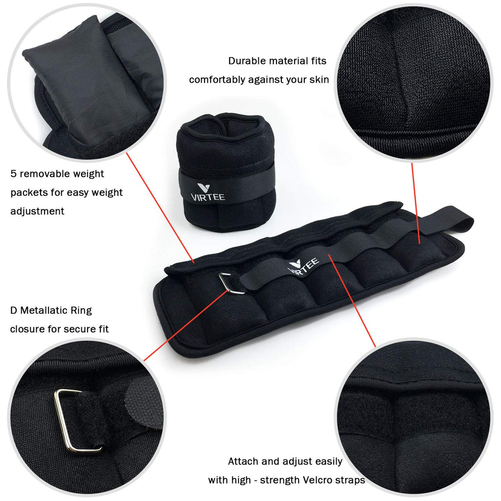 Adjustable Ankle Weights 1-3 Lbs Pair X212379