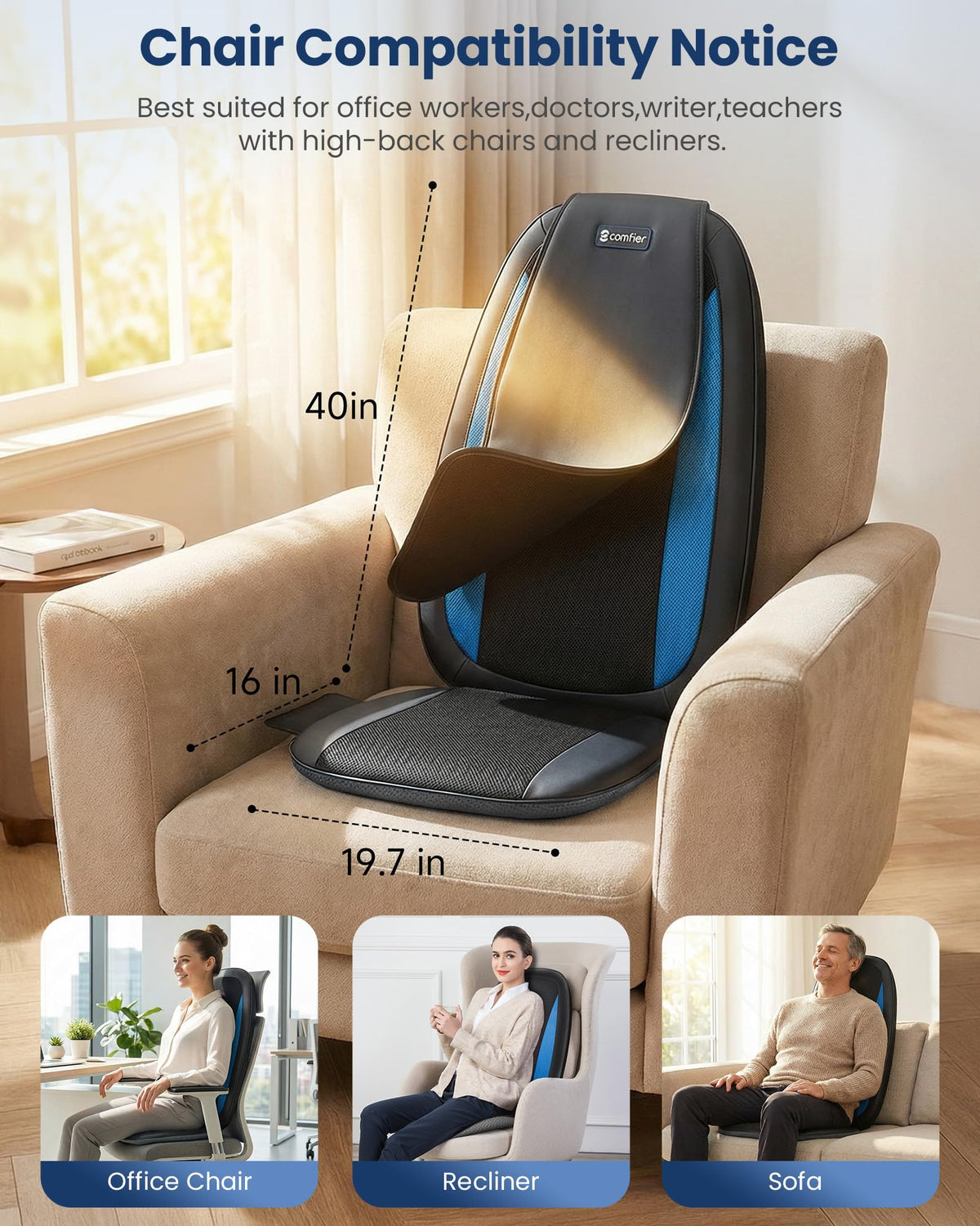 Shiatsu Back Massager with Heat A19678