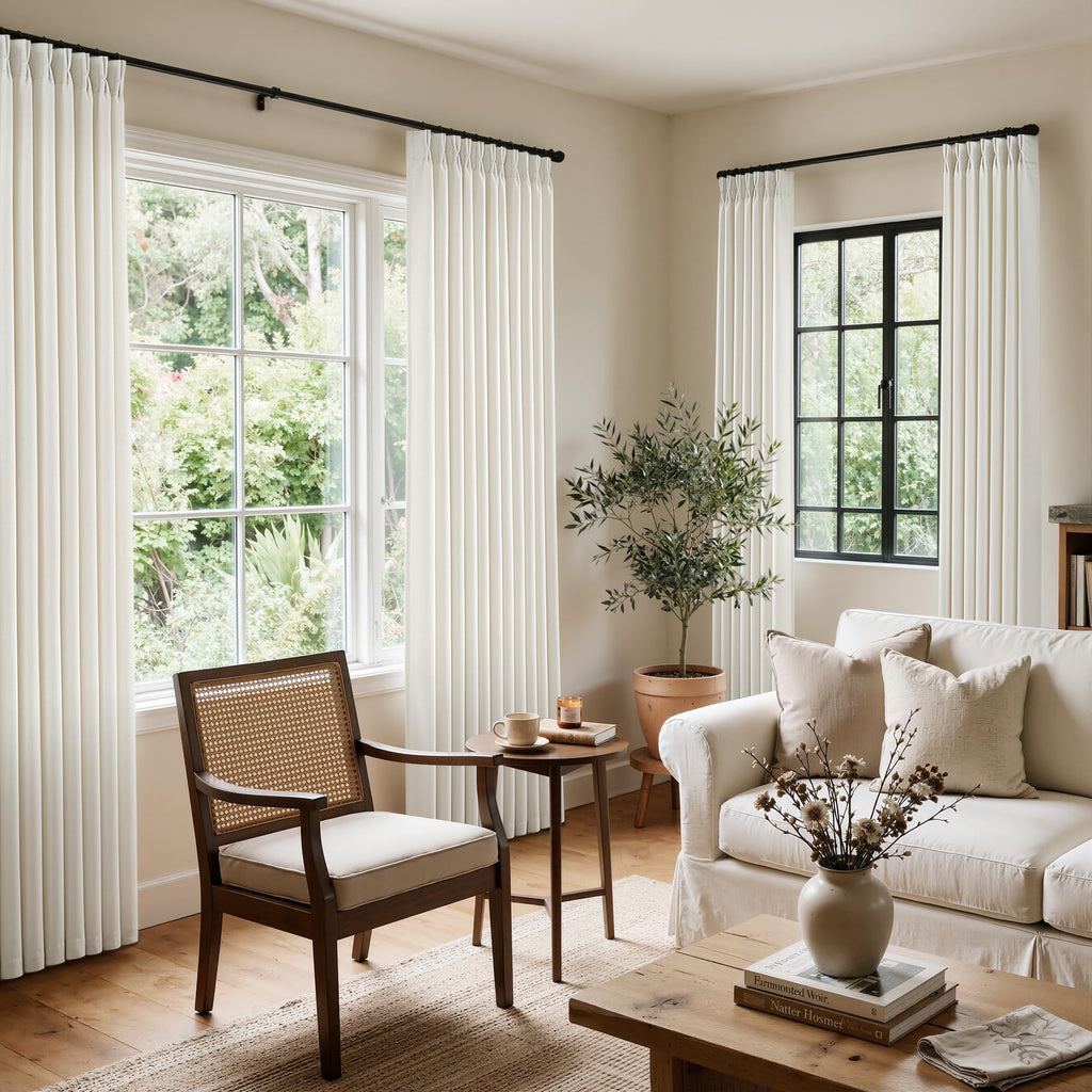 70 Inch Pinch Pleated Semi Sheer Curtains B336