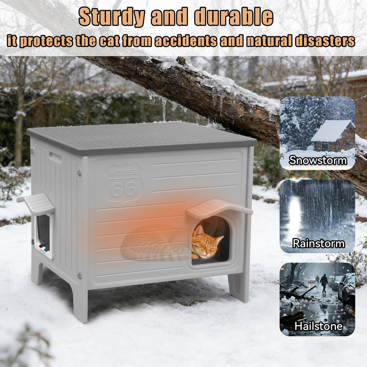 Insulated Heated Cat House S851
