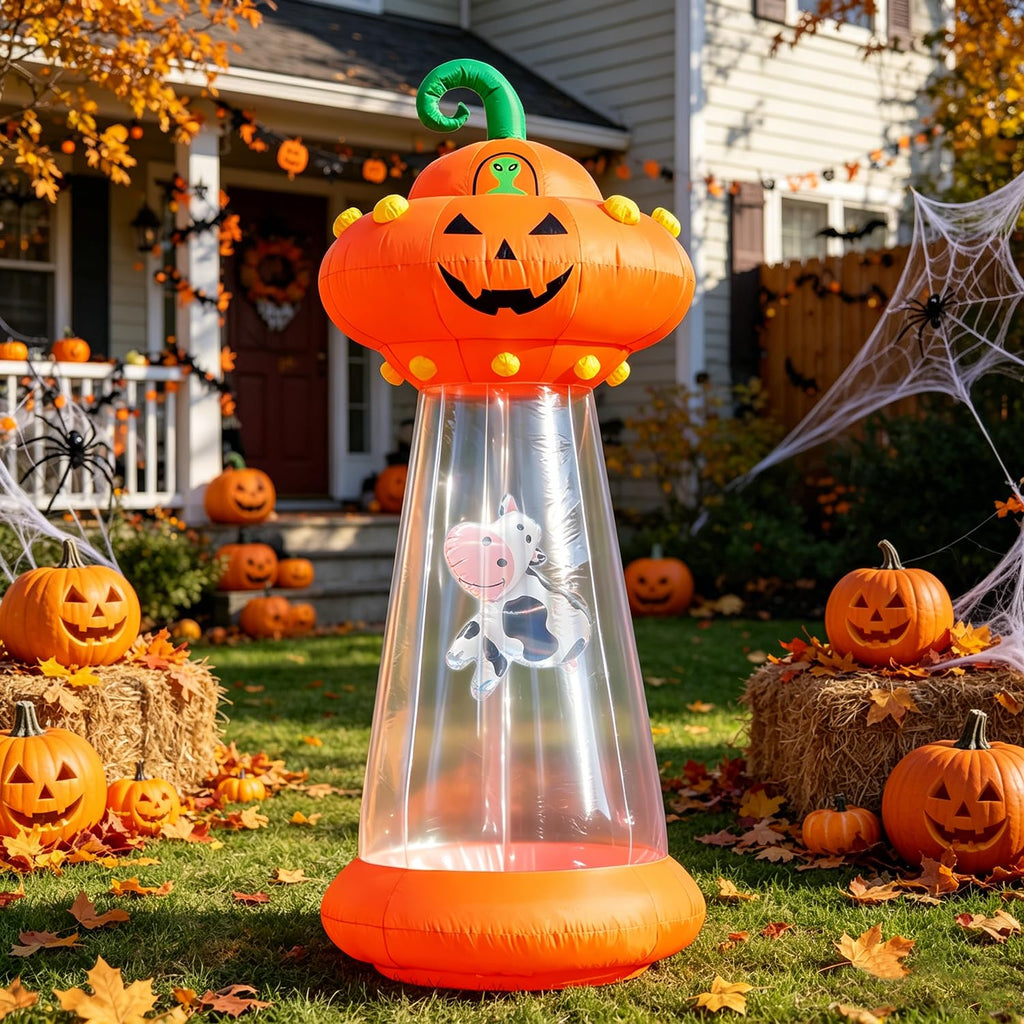 8 FT Inflatable Pumpkin UFO Decoration S847269