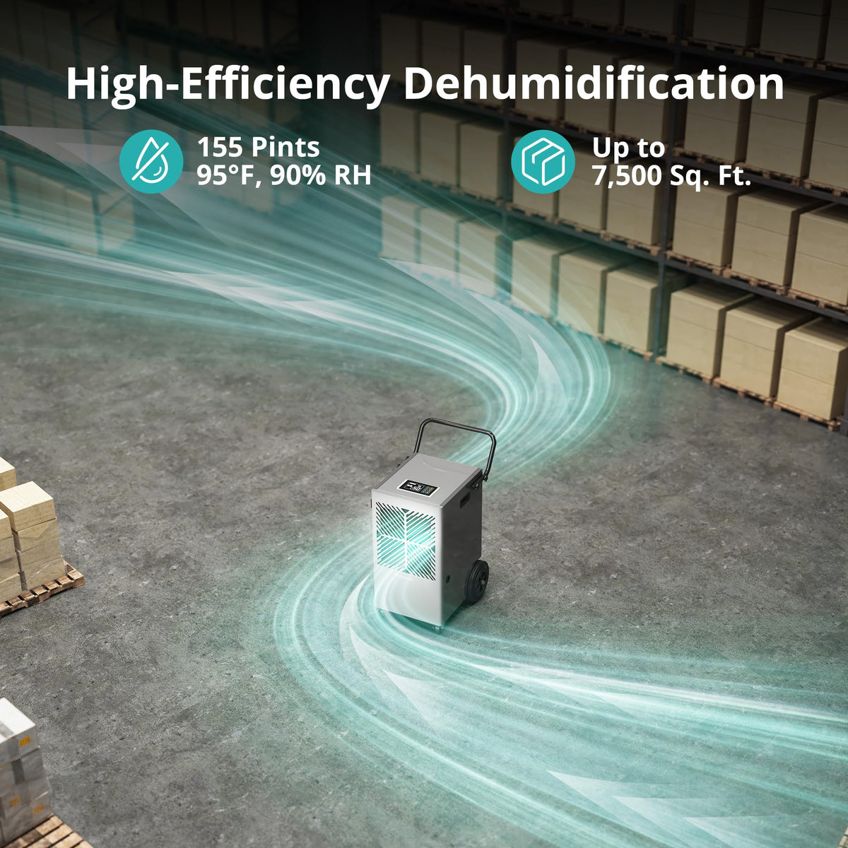 155 Pints Commercial Dehumidifier with Pump X26347