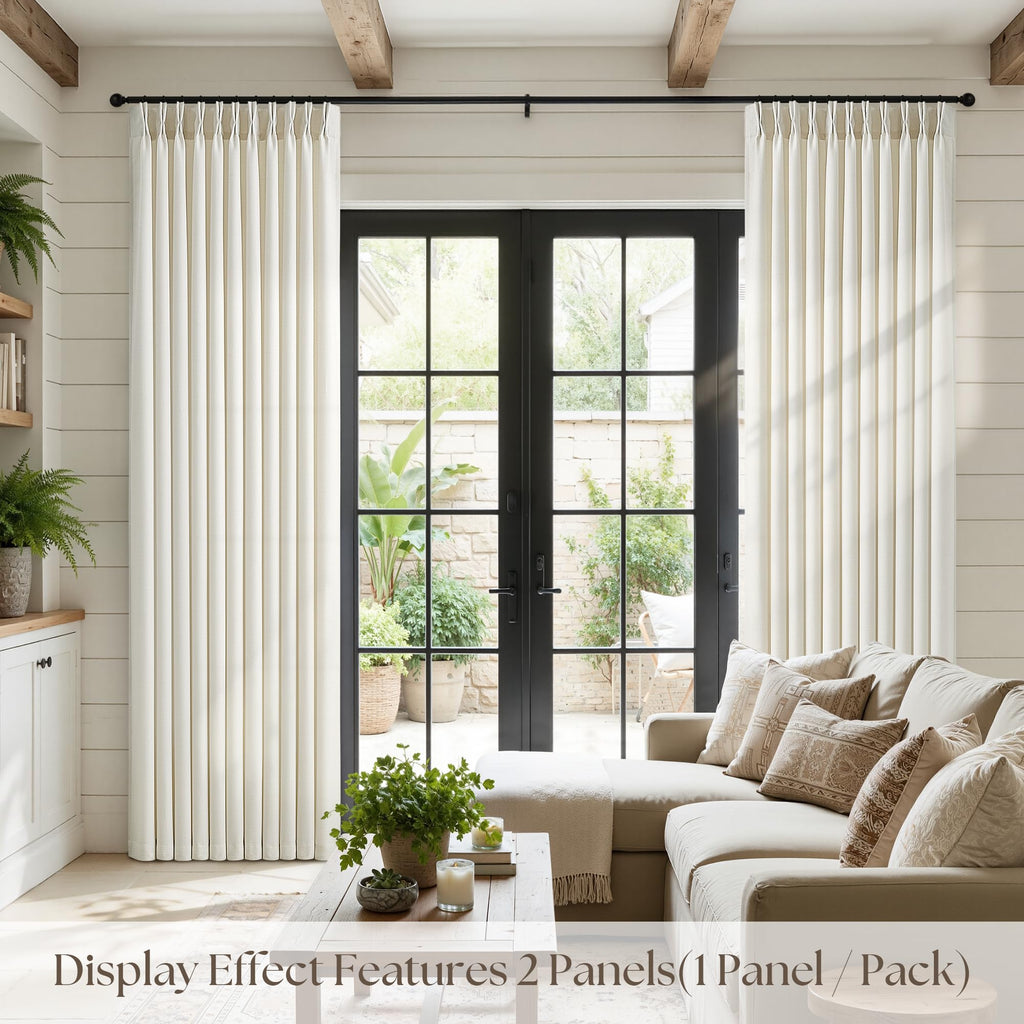 70 Inch Pinch Pleated Semi Sheer Curtains B336