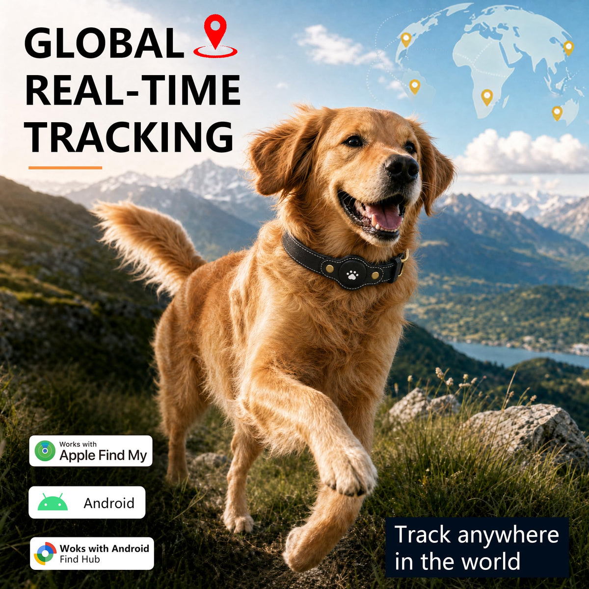 GPS Tracker for Dogs – Smart Dog Collar & Pet Tracker U827305