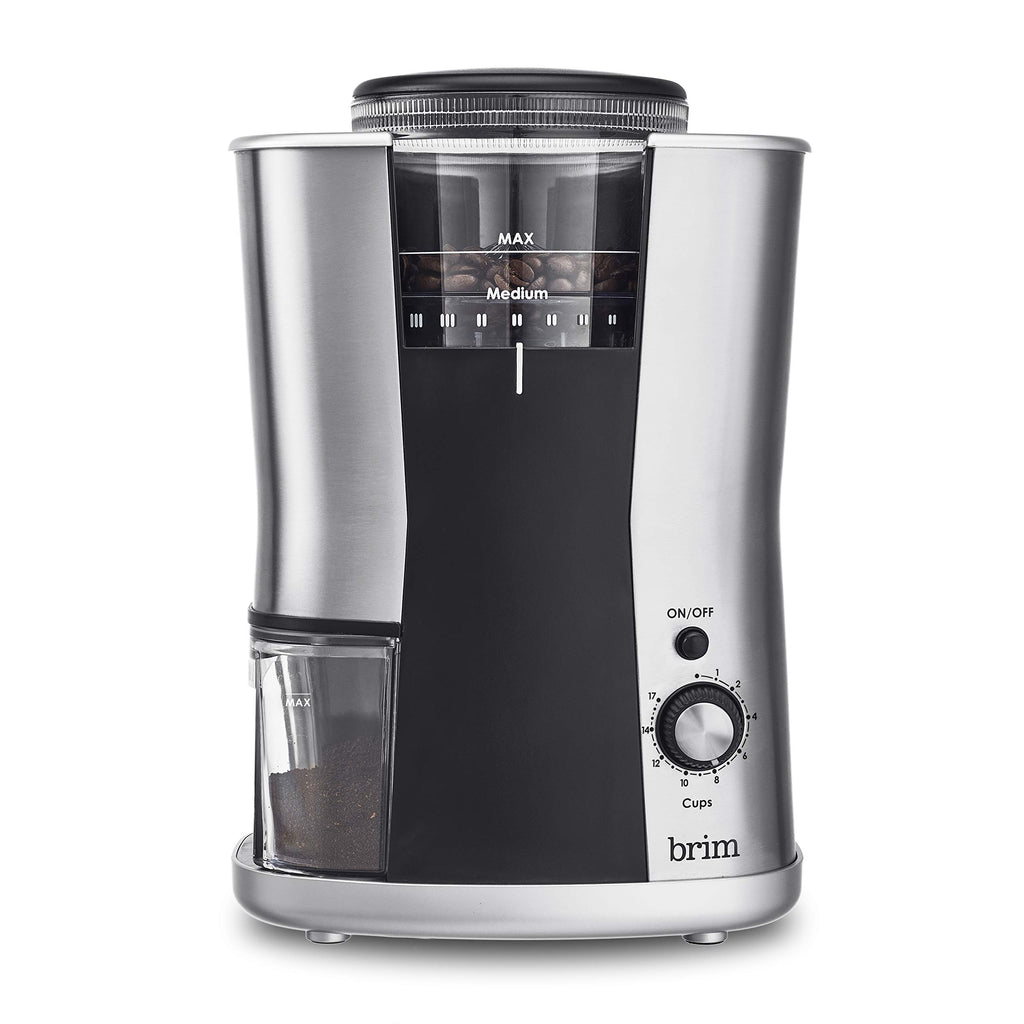 Conical Burr Coffee Grinder, 17 Grind Settings, Stainless Steel/Black D16113