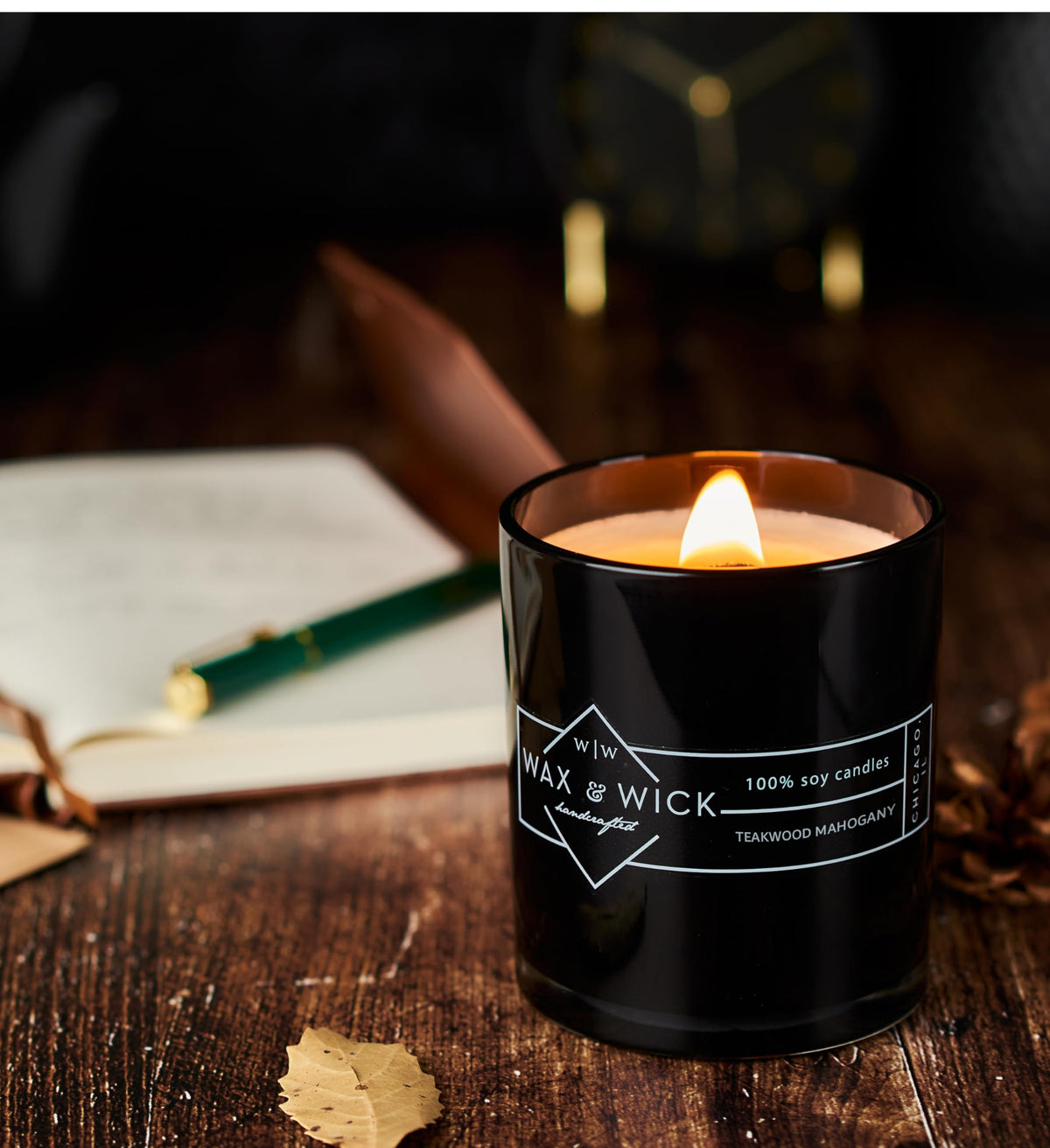 12oz Soy Wax Double Wood Wick Scented Candle Q318