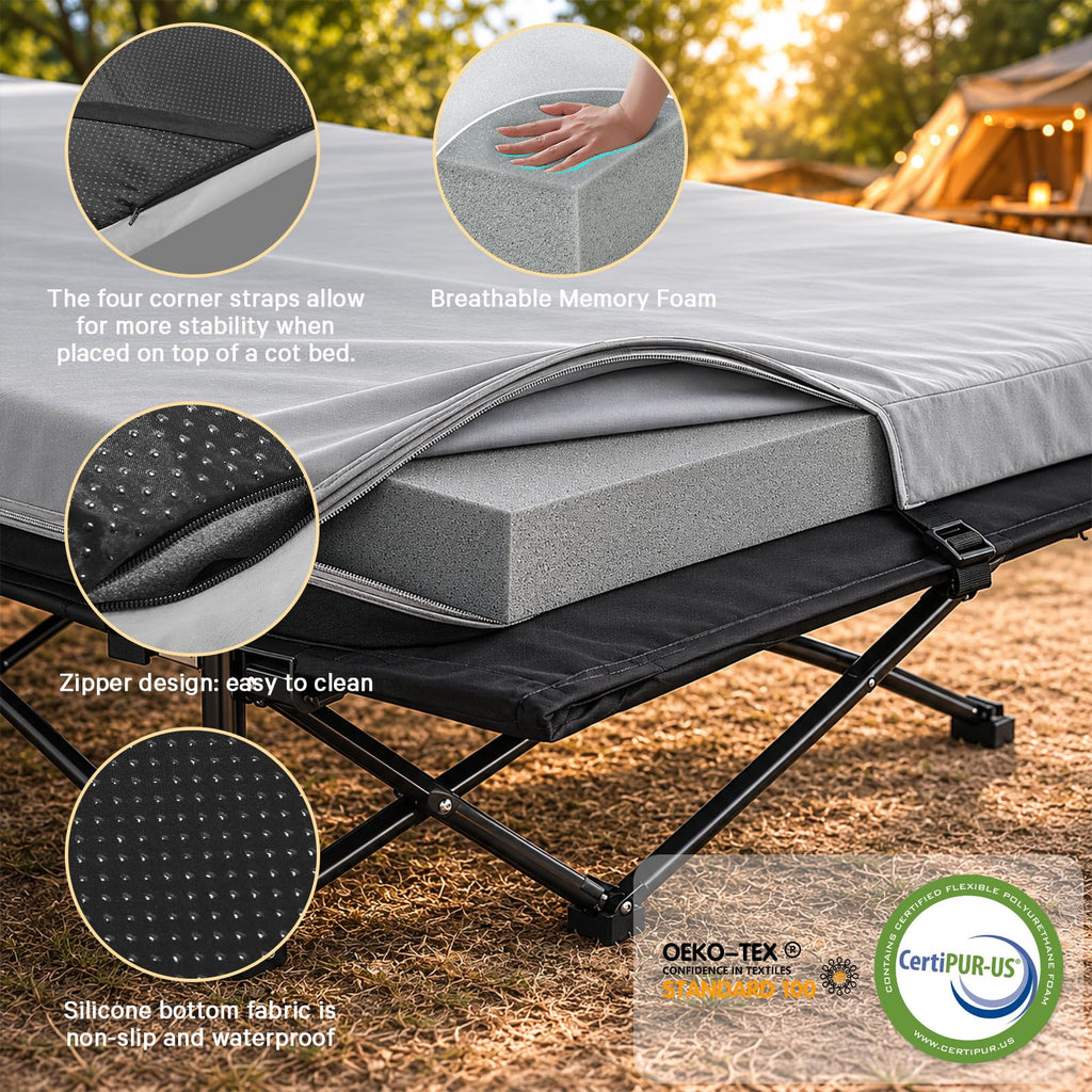 2 Inch Memory Foam Camping Cot Pad N890