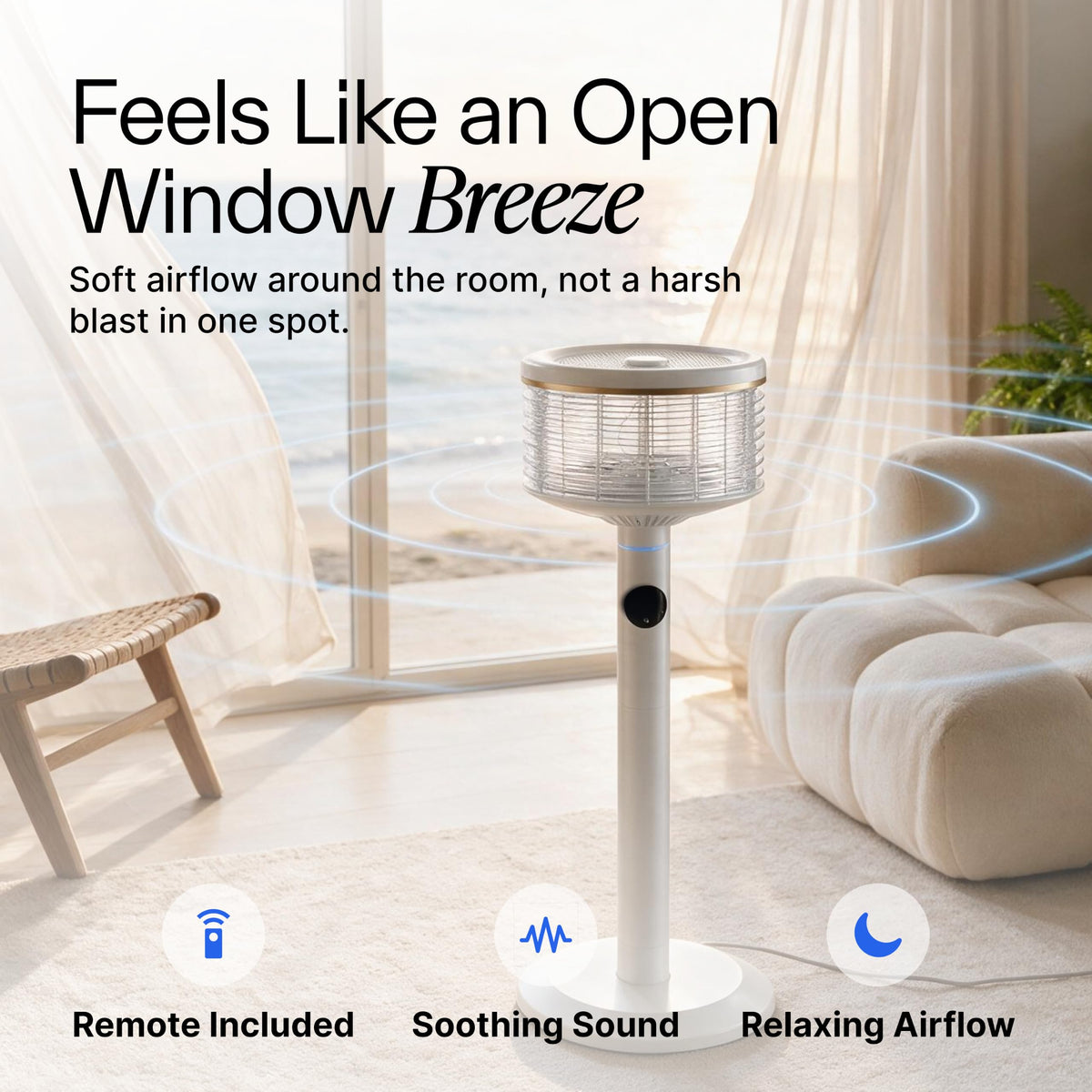 Height-Adjustable Floor & Table Fan Q626
