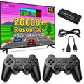 Black 4K Retro Gaming Console with 2.4G Wireless Controllers P711