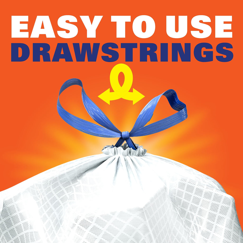 13 Gal White Kitchen Trash Bags 80ct H631135