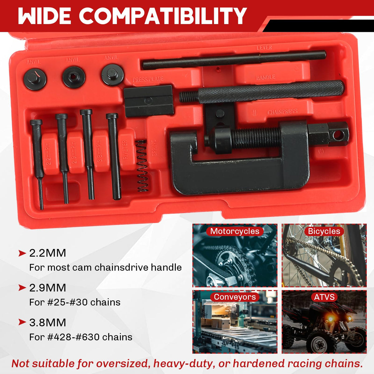 Motorcycle Chain Breaker Kit 13PCS V874
