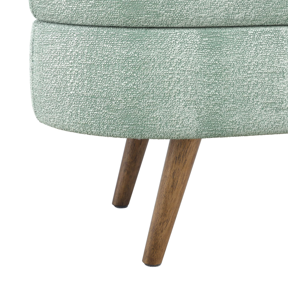Oval Storage Bench with Rubber Wood Legs U1254