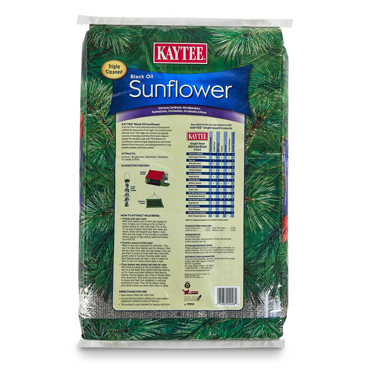 Black Oil Sunflower Wild Bird Food, 20 Pounds E2428