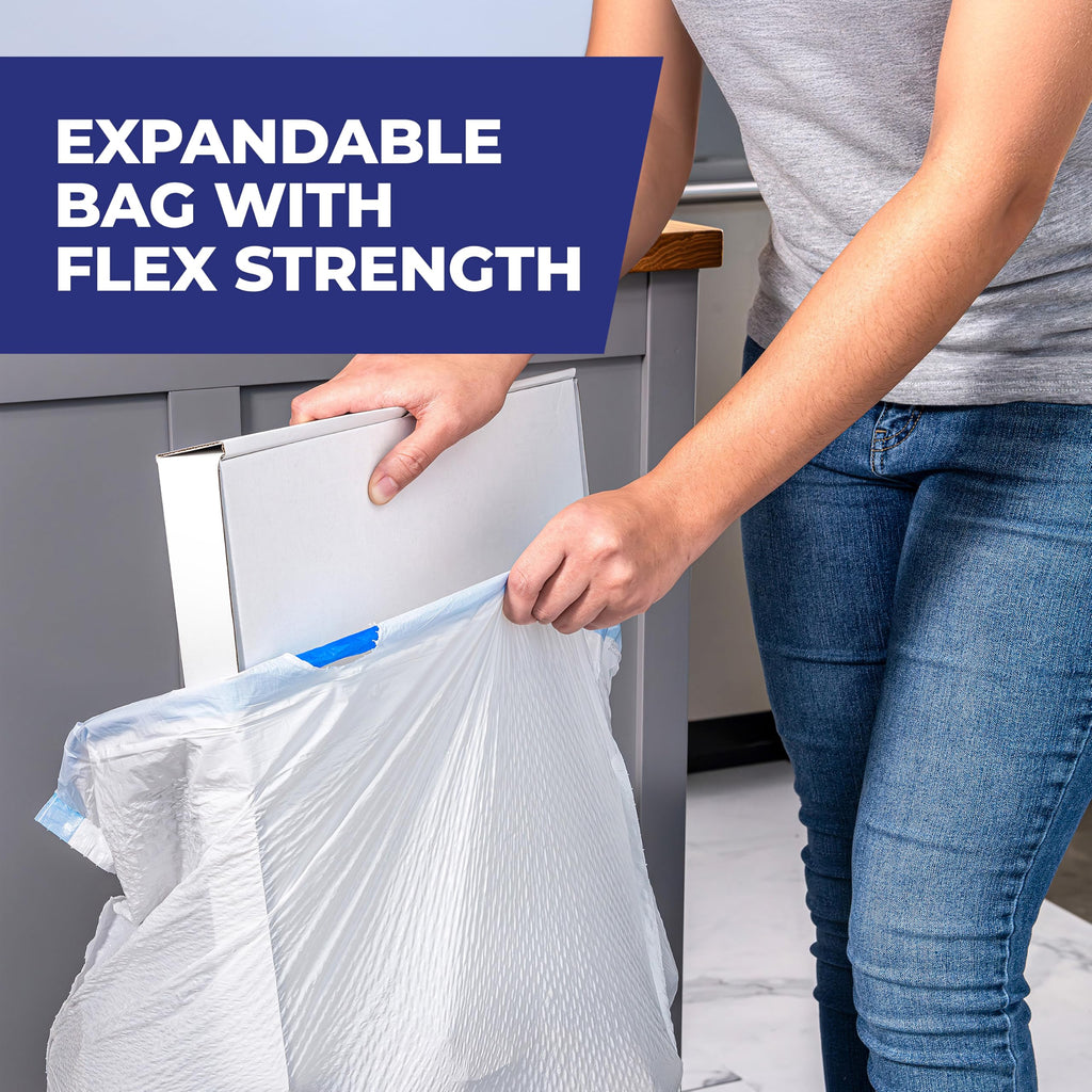 13 Gal White Kitchen Trash Bags 80ct H631135