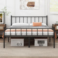 Queen Metal Bed Frame with Steel Slat Support N370500