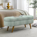 Oval Storage Bench with Rubber Wood Legs U1254